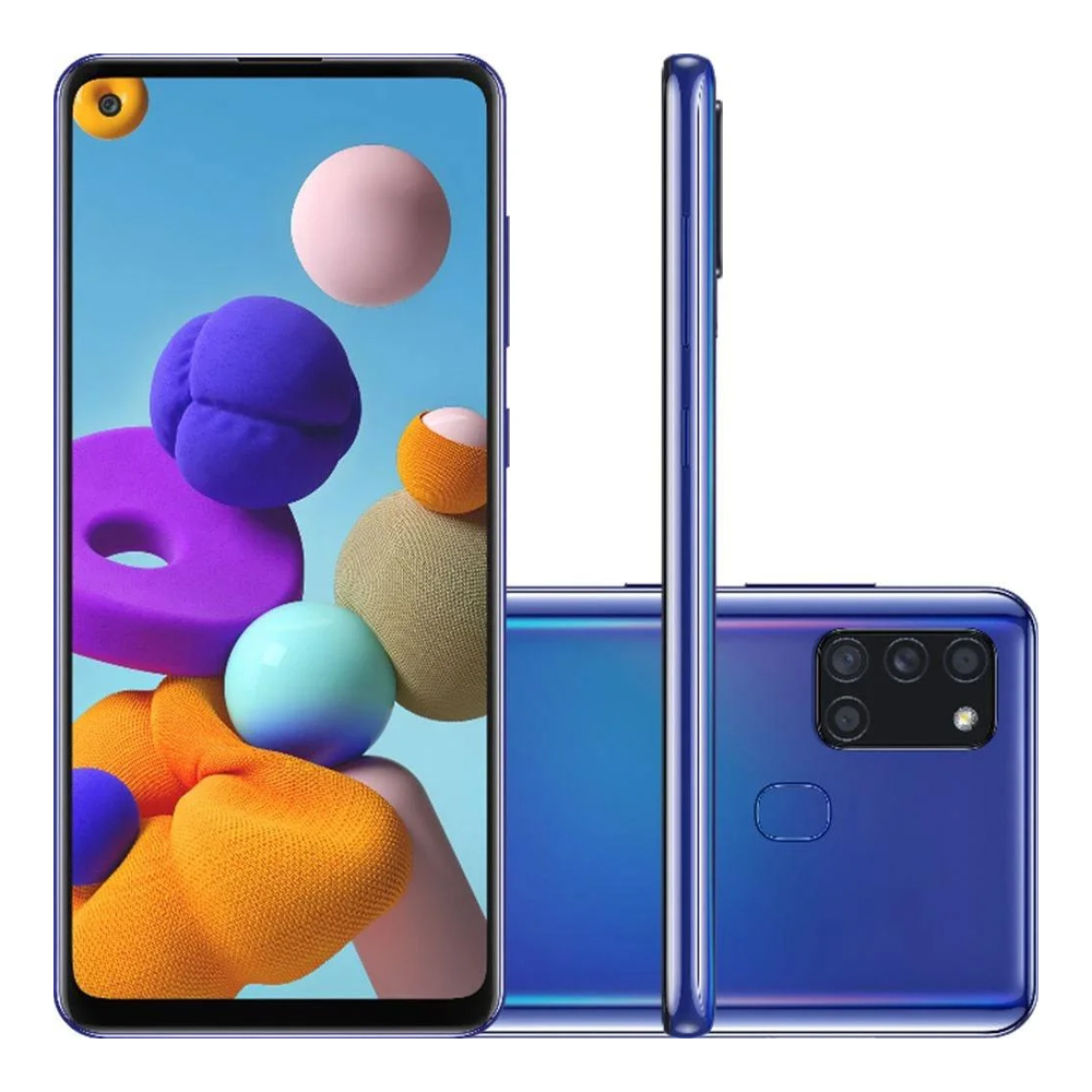 Samsung Galaxy A21S 64GB 4GB Android Azul Desbloqueado image number 1